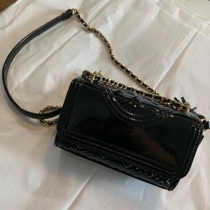Tory Burch Fleming Patent Leather Micro Shoulder